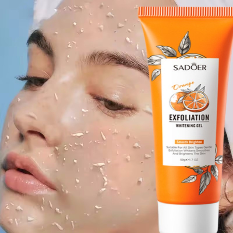 Ceramide Moisturizer - Orange Exfoliating Peeling Gel Facial Scrub