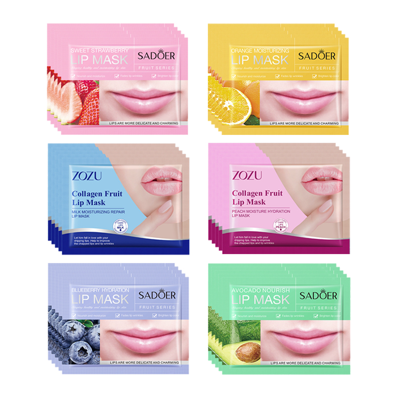 Skincare Omg - 30pcs Fruits Lip Mask Moisturizing Nourishing