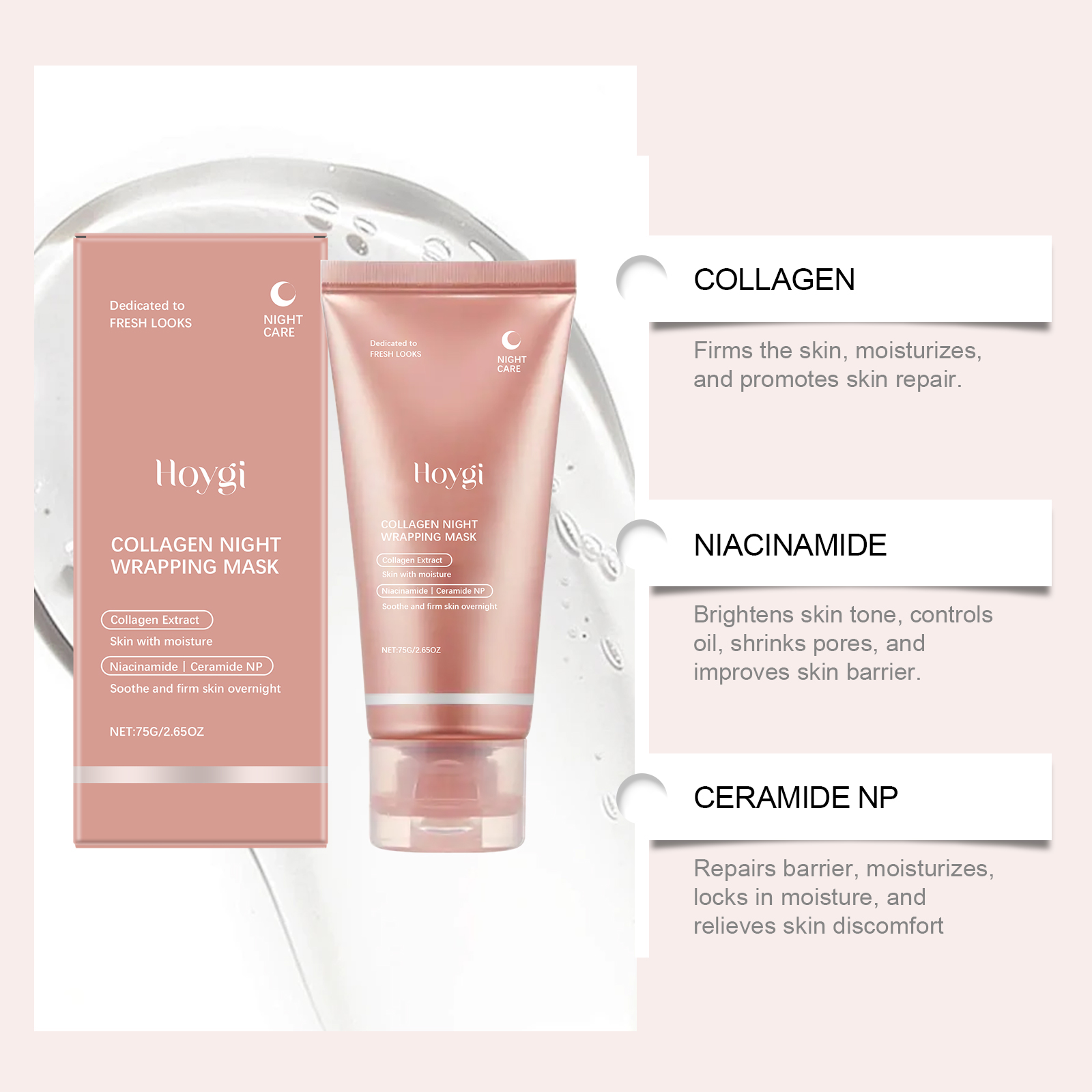 75g Collagen Night Wrapping Ma - Ceramide Moisturizer 评论和价格