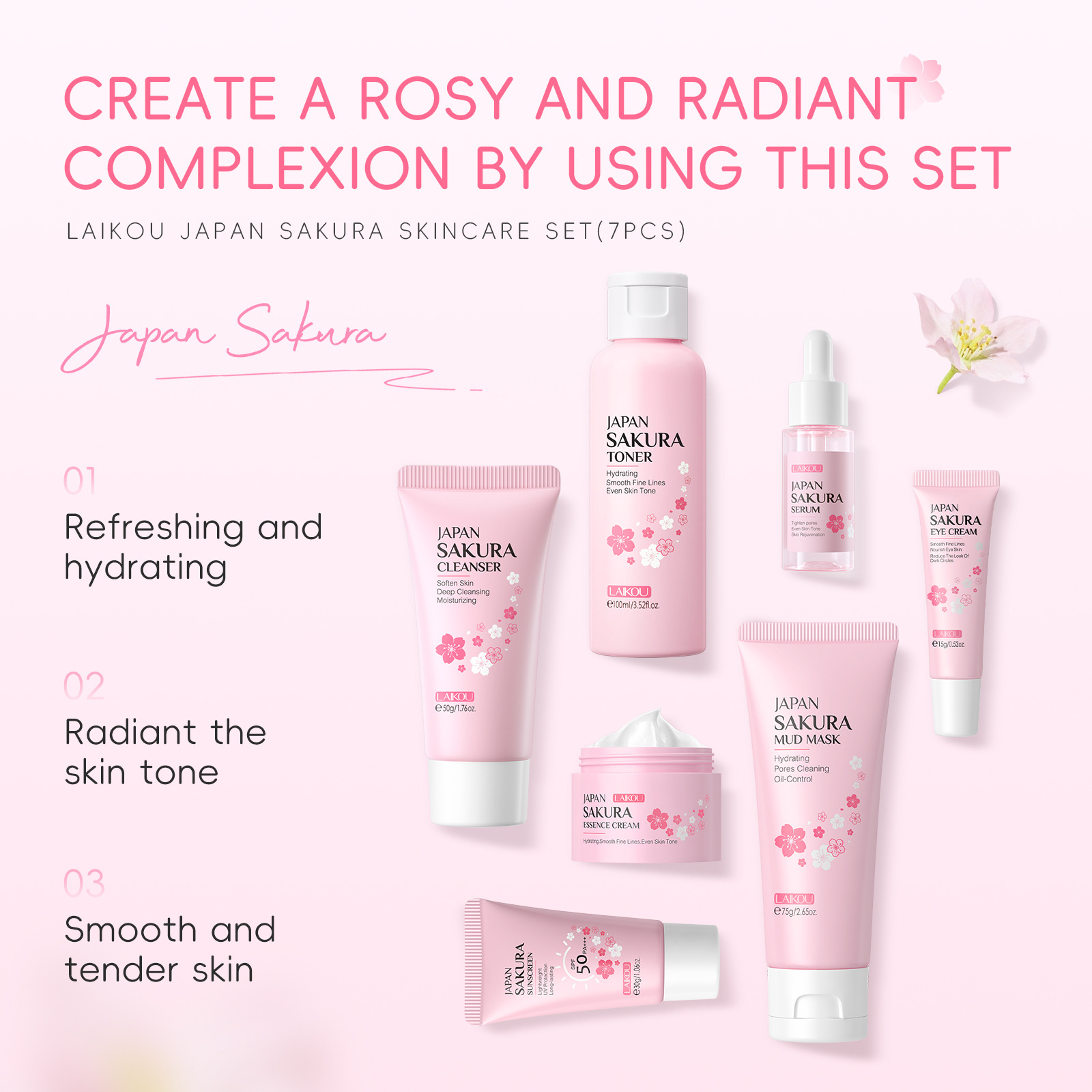 Korean Sakura Skincare Set Hyd - Skincare Bioaqua 评论和价格